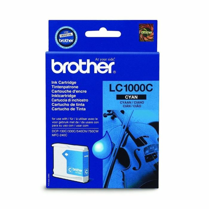 Cartouche d'encre originale Brother LC1000C Bleu Cyan 1