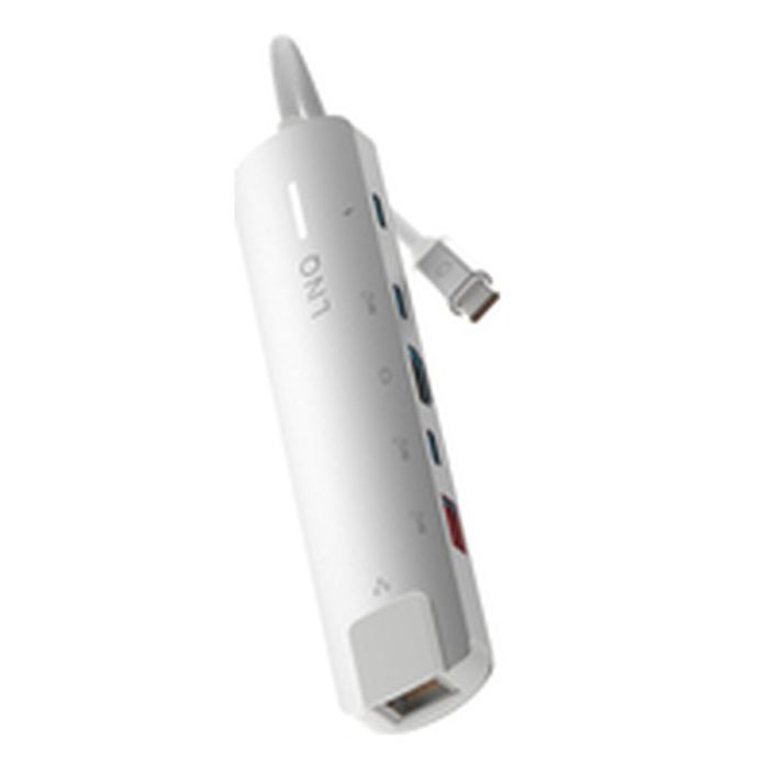 Hub USB Linq Byelements LQ49061 Blanc Gris 21 Hub USB Linq Byelements LQ49061 Blanc Gris 21