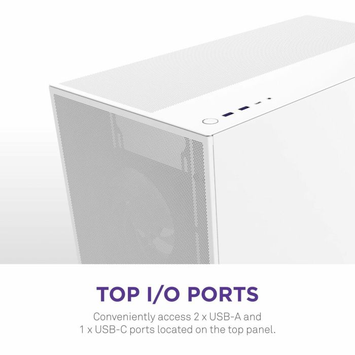 Boîtier ATX semi-tour NZXT H7 Flow Midi Blanc 2 Boîtier ATX semi-tour NZXT H7 Flow Midi Blanc 2