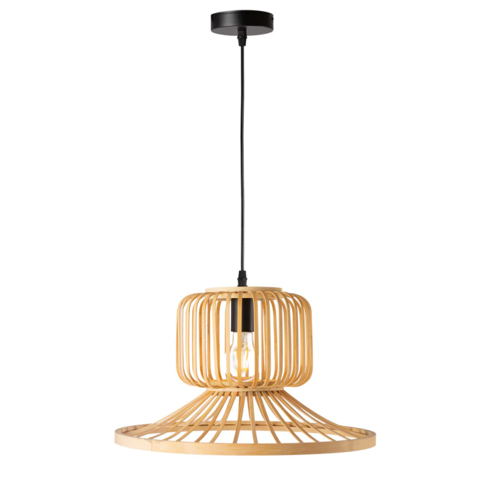 Lampe Suspendue Tlemcen SKD-P80115 en Rotin Style Boho-Chic Naturel 4