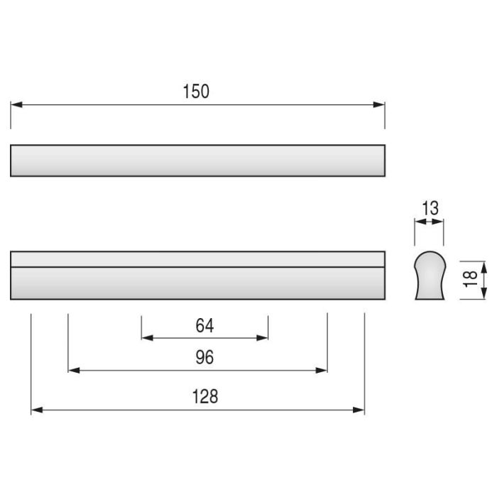 Tirador Plástico Maiola C64/96/128 Ral9006 Trentadue 1 Tirador Plástico Maiola C64/96/128 Ral9006 Trentadue 1