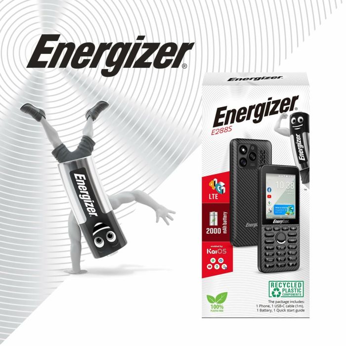 Téléphone portable pour personnes âgées Energizer E288S Quad Core 4 GB RAM Noir 2
