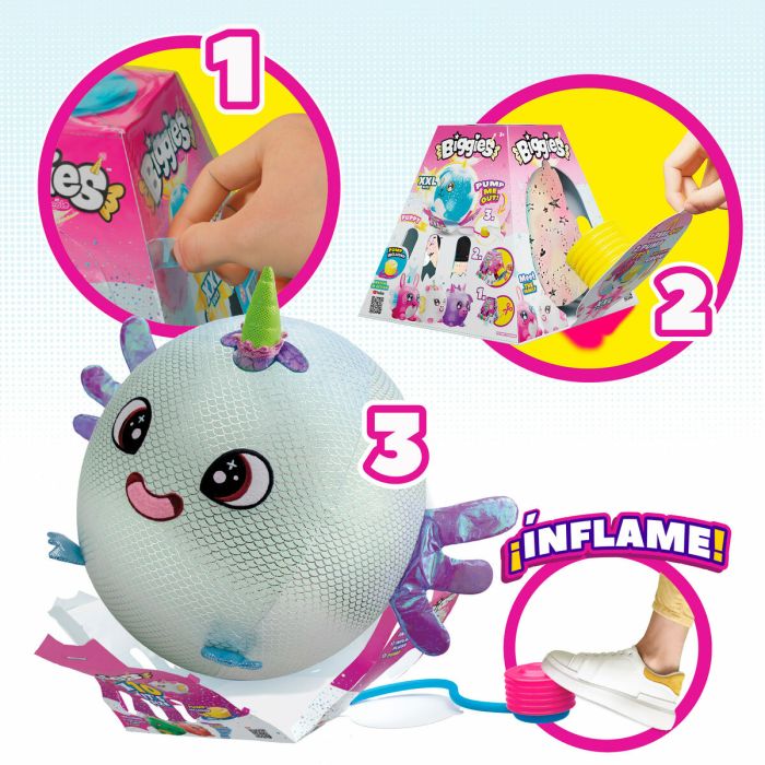 Jouet Peluche Eolo Celeste Tissu Peluche Plastique 45 x 45 x 45 cm Gonflable (4 Unités) 3