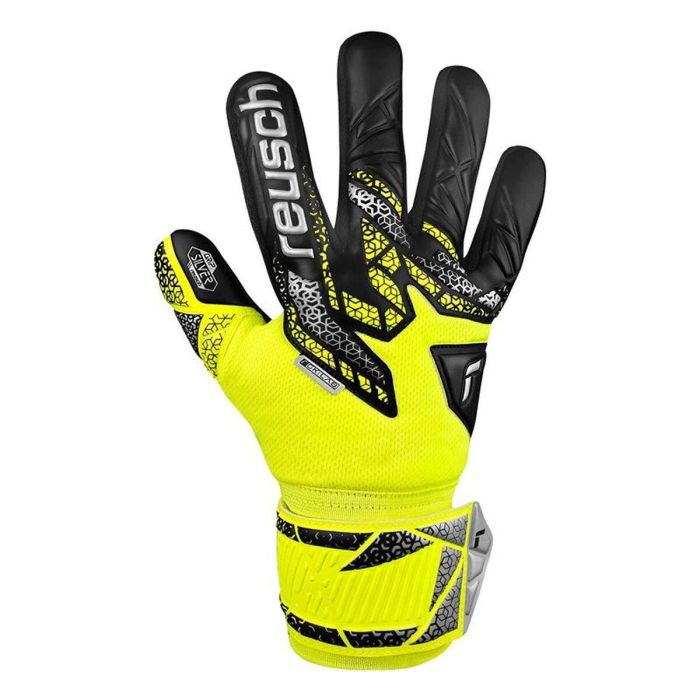 Gants de Gardien de But Reusch Attrakt Silver safe Jaune Noir Adultes 4