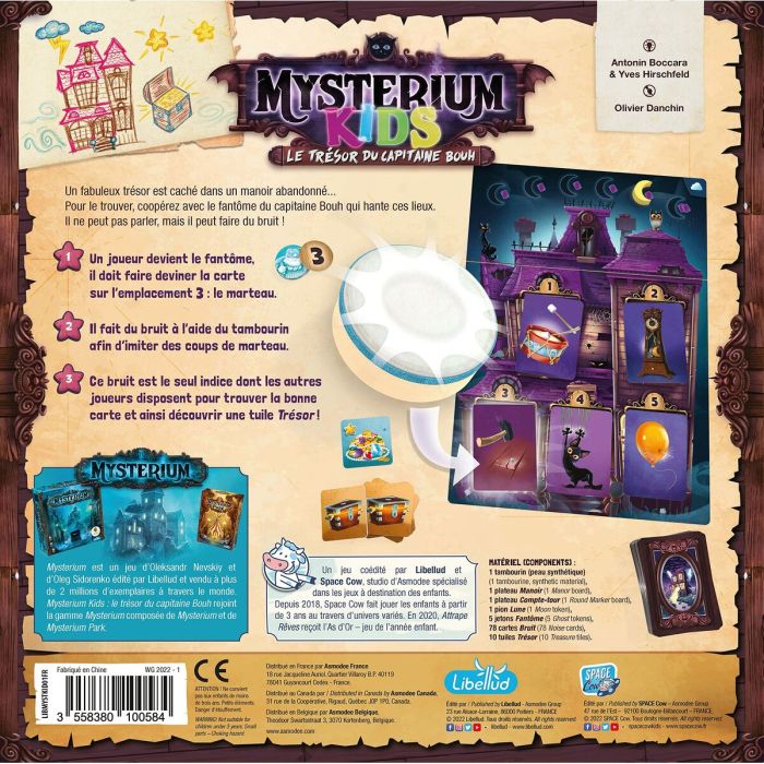 Jeu de société Asmodee Mysterium Kids: Le Trésor du Capitaine Bouh (FR) 3