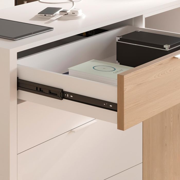 Emuca Lot de 5 jeux de Coulisses pour tiroirs, roulement à billes, hauteur 45mm, profondeur 550mm, sortie totale, fermeture amortie, Noir 3 Emuca Lot de 5 jeux de Coulisses pour tiroirs, roulement à billes, hauteur 45mm, profondeur 550mm, sortie totale, fermeture amortie, Noir 3