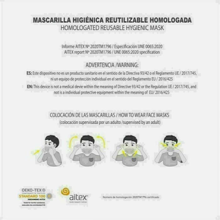 Masque en tissu hygiénique réutilisable DC Super Hero Girls Enfant Noir 2