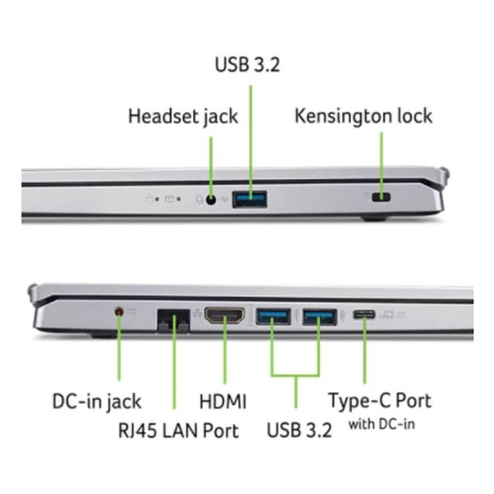 Ordinateur Portable Acer NX.J7WEB.02C 39" AMD Ryzen 7 5825U 16 GB RAM 9