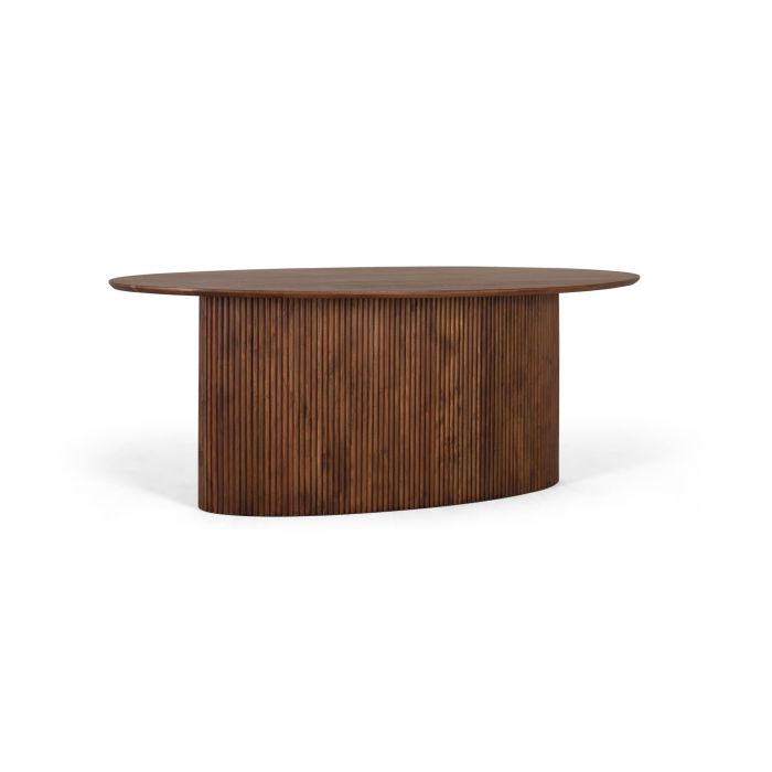 GINER Y COLOMER Table de salle à manger ovale en bois d'acacia couleur cerisier, 200 x 110 x 76 cm (Longueur x Largeur x Hauteur) 1 GINER Y COLOMER Table de salle à manger ovale en bois d'acacia couleur cerisier, 200 x 110 x 76 cm (Longueur x Largeur x Hauteur) 1