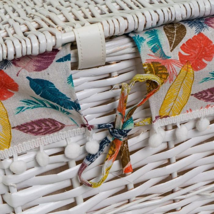 Panier à linge Blanc osier 47 x 35 x 55 cm 2