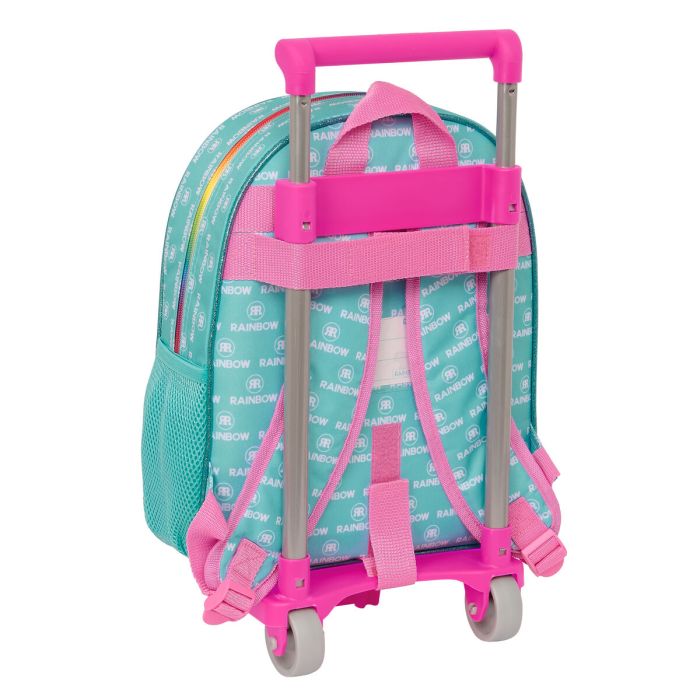 Cartable à roulettes Rainbow High Paradise Turquoise 28 x 34 x 10 cm 2