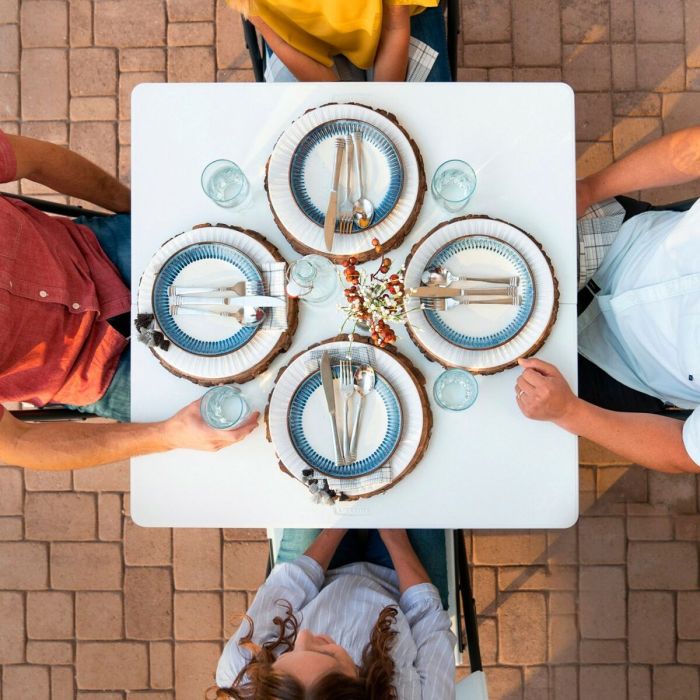 Table Piable Lifetime Blanc 86 x 74 x 86 cm 1