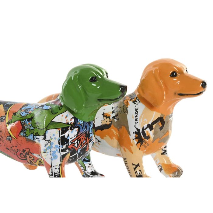Figurine Décorative Home ESPRIT Jaune Vert Multicouleur Chien 20 X 6 X 11,5 CM (2 Unités) 2 Figurine Décorative Home ESPRIT Jaune Vert Multicouleur Chien 20 X 6 X 11,5 CM (2 Unités) 2