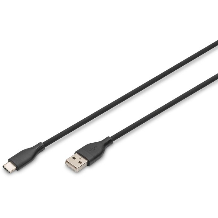 DIGITUS USB 2.0 Kabel Typ C -A Silikon St/St 0,5m schwarz 0 DIGITUS USB 2.0 Kabel Typ C -A Silikon St/St 0,5m schwarz 0