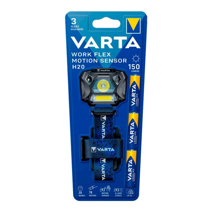 Lanterne LED pour la Tête Varta Work Flex H20 3 W 150 Lm Capteur de Mouvement 1