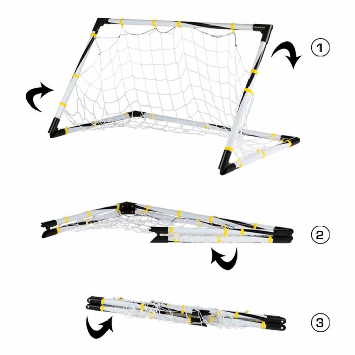 Cage à Foot Colorbaby Pliable 100 x 70 x 70 cm (2 Unités) 2