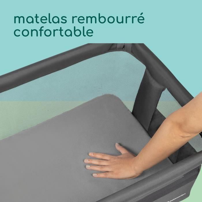 BEBECONFORT Zina Berceau Pliable Bebe & Cododo, 0-6 m (0-9 kg), 5 Positions, Matelas Inclinable, Mineral Graphite 4 BEBECONFORT Zina Berceau Pliable Bebe & Cododo, 0-6 m (0-9 kg), 5 Positions, Matelas Inclinable, Mineral Graphite 4