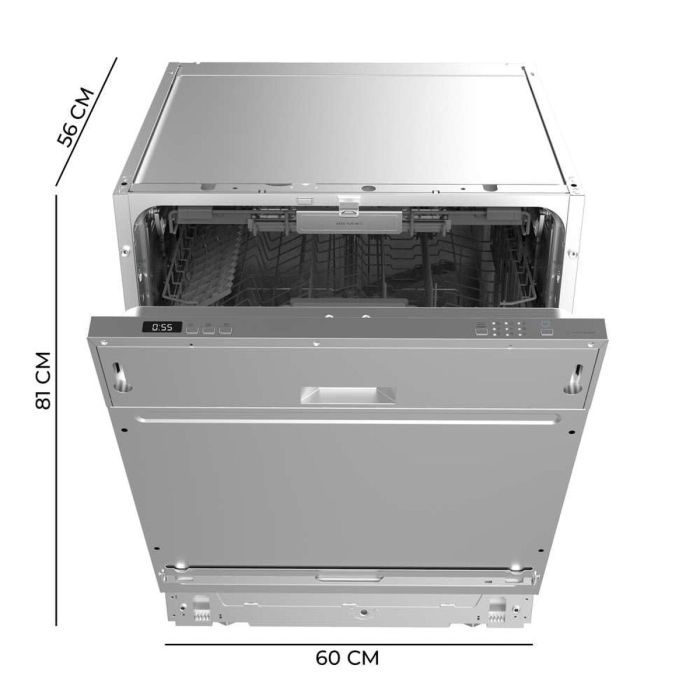Cecotec Lave-vaisselle intégrable 60 cm Bolero Aguazero 6500 Full-BI 15 couverts acier 3