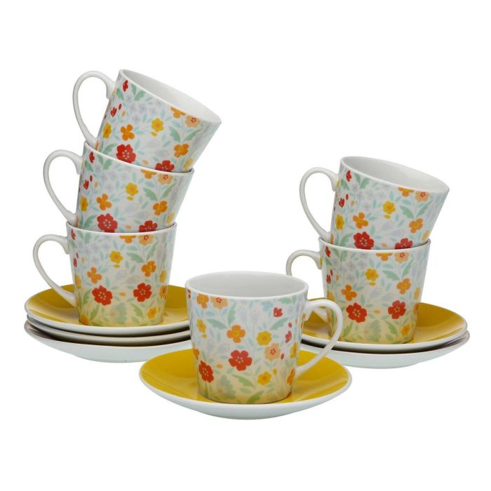 Ensemble de thé Versa Flandes Porcelaine 9 x 14 x 14 cm 10,5 x 8 x 6 cm 14 x 14 x 2 cm 6 Unités