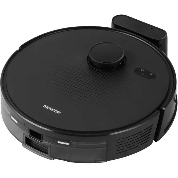 Sencor SRV 9020BK - Aspirateur Robot avec Navigation LiDAR, Aspiration 3000 Pa, Autonomie 130 Min, Application, Télécommande, Fonctions Multi-room
