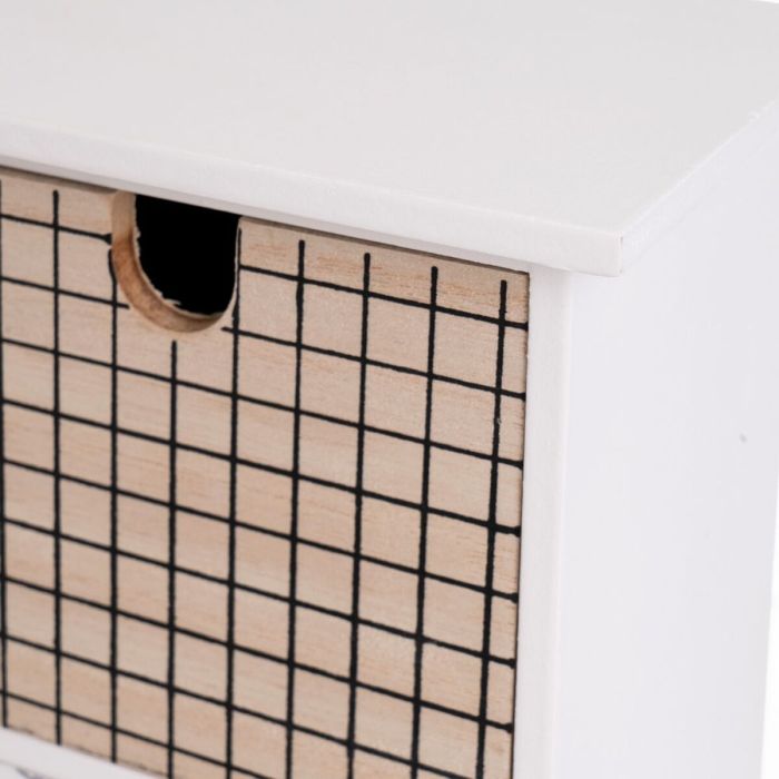 Boîte à bijoux LEAVES Blanc Gris Naturel Bois MDF 26 x 11 x 24 cm 4