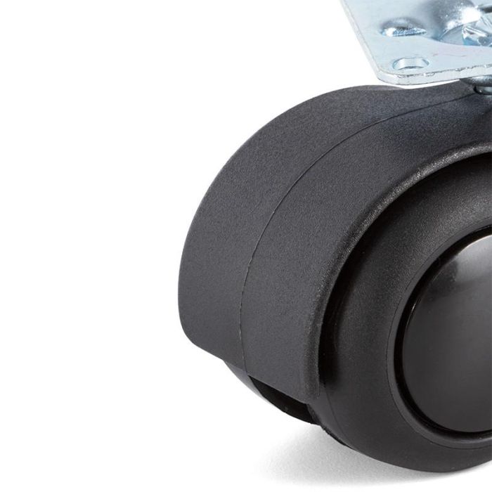 Rueda Giratoria Onixa Aro De Goma Ø50 Negra Plástico Q&Q 2