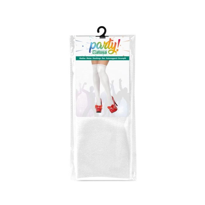 Collants Blancs Unis pour Adulte - Idéal pour Costume d'Ange, Infirmière, Mariée ou Mime - Utilisés pour Spectacles Scolaires, Carnaval et Fêtes à Code Couleur