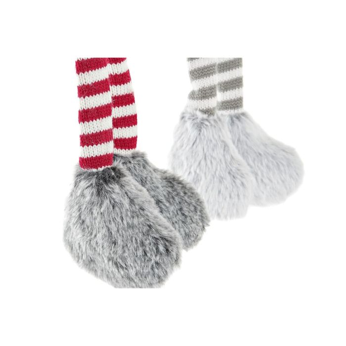 Figurine Décorative DKD Home Decor Noël Gnome Lumière LED Polyester (22 x 12 x 64 cm) (2 Unités) 2