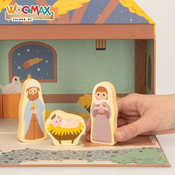 Crèche de Noël Woomax Bois Plastique 25 x 20 x 24,5 cm 15 Pièces 2