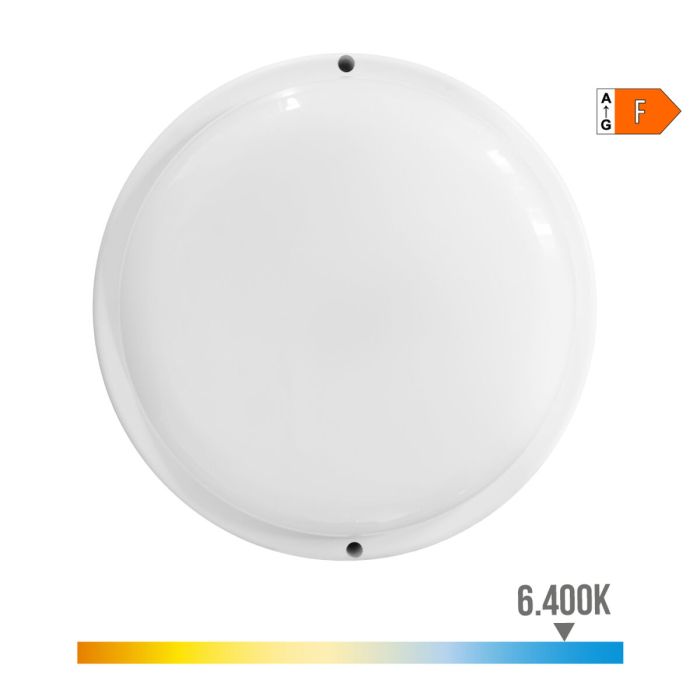 Applique Murale EDM 32447 Blanc Plastique F 18 W 120 W 1820 Lm Capteur de Mouvement Capteur de lumière Rond (6400 K) 3