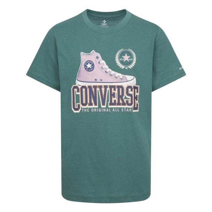 T shirt à manches courtes Enfant Converse Script Sneaker Gfx Sse Cyan 0 T shirt à manches courtes Enfant Converse Script Sneaker Gfx Sse Cyan 0