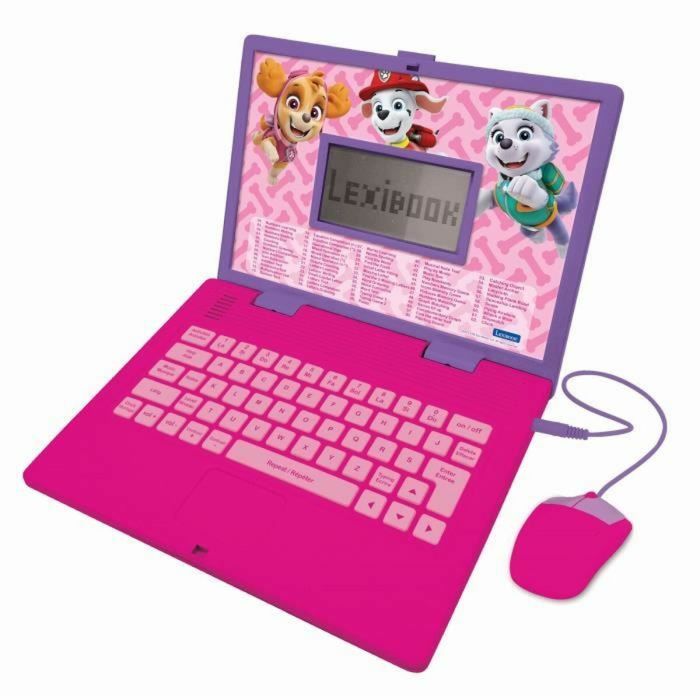 Lexibook LEX1695205333209 Ordinateur éducatif Patrulla Canina Rose - 124 activités en français et anglais