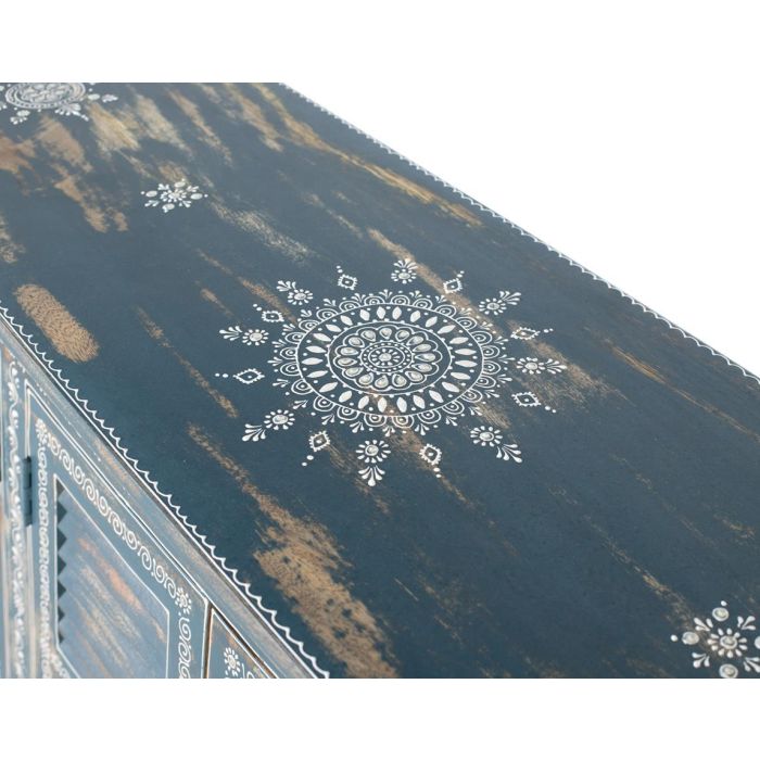 GINER Y COLOMER - Buffet Artisanal 6 Portes en Bois de Mango, Meuble de Rangement, Azul, Dimensions Portes 51x26cm 5 GINER Y COLOMER - Buffet Artisanal 6 Portes en Bois de Mango, Meuble de Rangement, Azul, Dimensions Portes 51x26cm 5