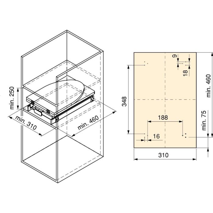 Emuca Iron 2 Planche à repasser, Acier et Bois, pliante et coulissante pour meuble Iron 2 5