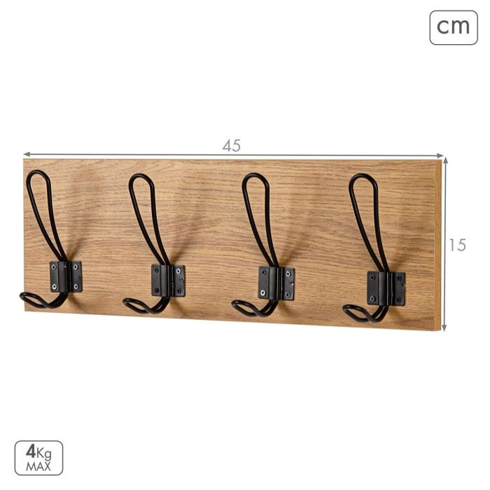 Porte-manteau Max Home Bois MDF (4 Unités) 3