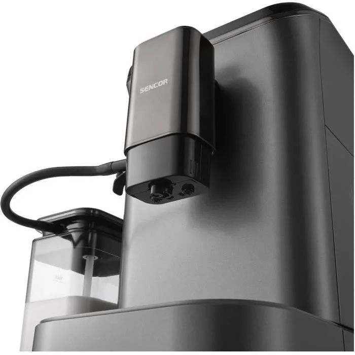 Sencor SES 8500BK Machine à Expresso Automatique avec Écran TFT, Broyeur Inox, 20 Bars, 1,5 L, pour Café et Cappuccino