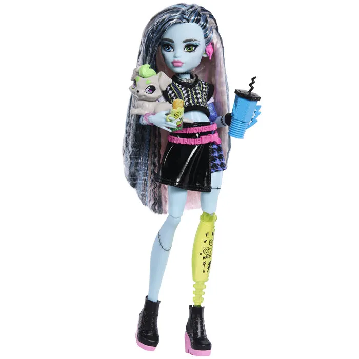 Monster High - Frankie - Poupée avec 7 Accessoires, Animal et Tenue Preppy - Réf. JHK31 Monster High - Frankie - Poupée avec 7 Accessoires, Animal et Tenue Preppy - Réf. JHK31