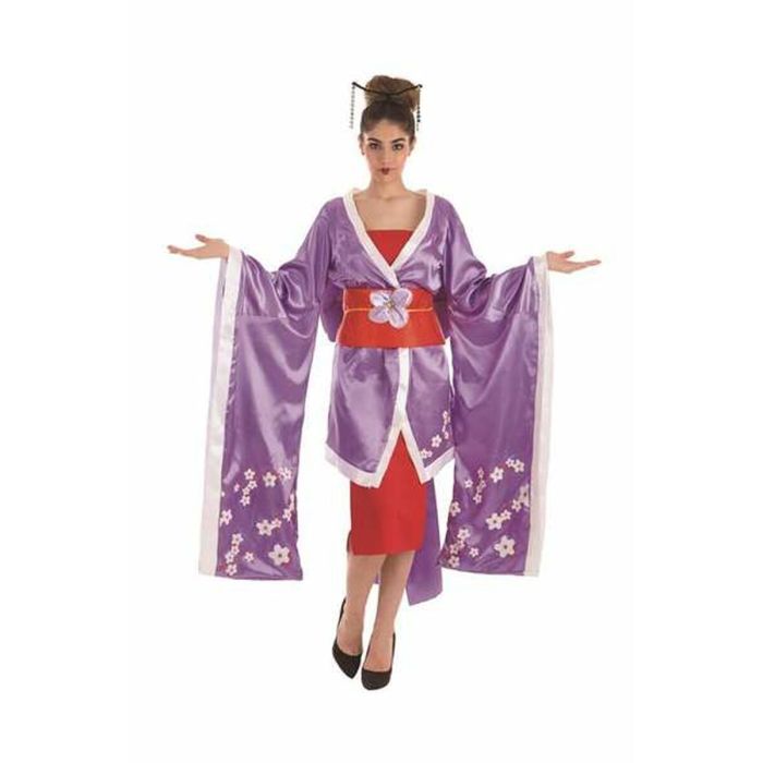 Déguisement pour Adultes Geisha M/L Violet (3 Pièces) 1