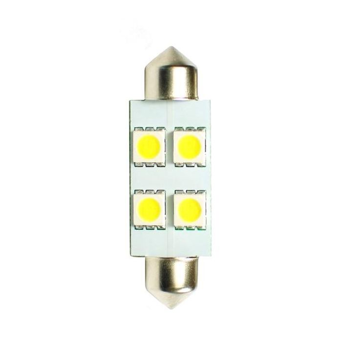 M-Tech Blister 2X Led L072W C5W 36 mm 4XSmd5050 Blanc 12V 1,36W 1