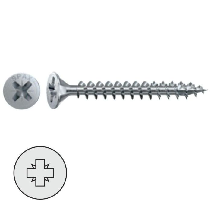 Tornillo Rosca Madera Cabeza Plana Pozidriv Spax Wirox A3J Largo 25Mm Diámetro 4Mm Abc Spax-S (Set de 1000) 0 Tornillo Rosca Madera Cabeza Plana Pozidriv Spax Wirox A3J Largo 25Mm Diámetro 4Mm Abc Spax-S (Set de 1000) 0