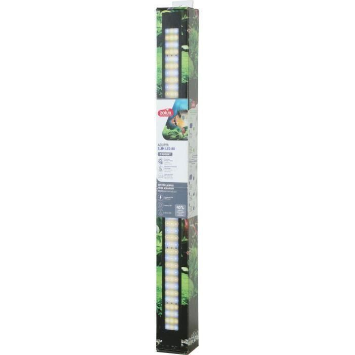 Rampe d'éclairage - Zolux - Slim LED dimmable - Ajustable et adaptable en remplacement d'un tube néon T8 ou T5 - 80 cm 1 Rampe d'éclairage - Zolux - Slim LED dimmable - Ajustable et adaptable en remplacement d'un tube néon T8 ou T5 - 80 cm 1