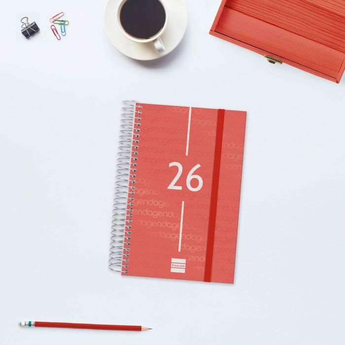 Agenda Finocam YEAR Rouge 11,7 x 18,1 cm 2026 5