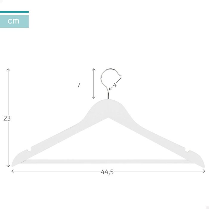 Jeu de porte-manteaux Max Home Blanc Bois Acier 44,5 x 23 x 1 cm 20 Pièces (4 Unités) 3