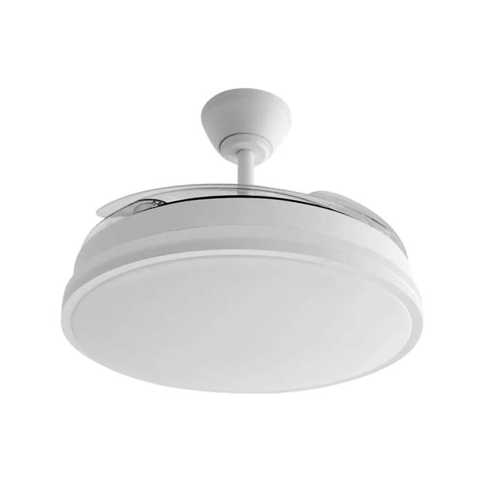 Guerrero Ventilateur DC 107d Fonction Été-Hiver 44W Blanc 4 Aspes 107cm Télécommande et Minuterie 3500-4000-6500K 1