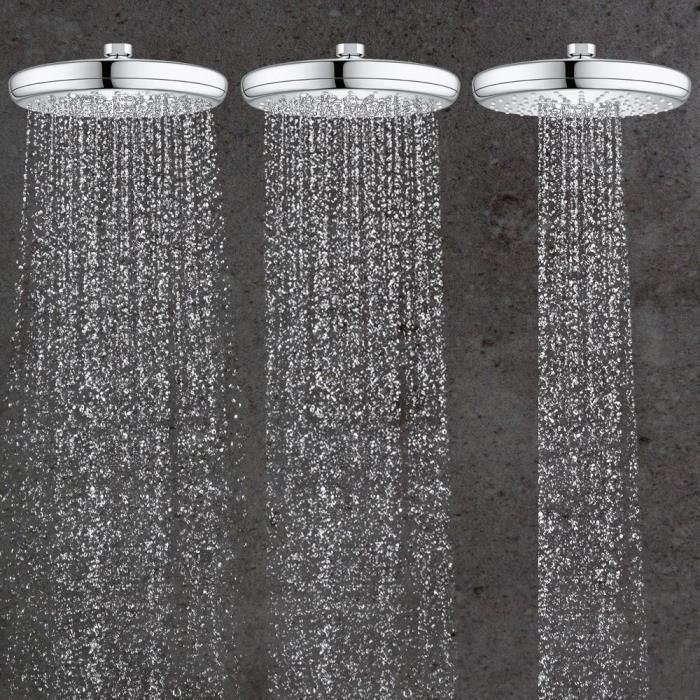 Douche de tete GROHE Vitalio Start 210 - jet unique - économie d'eau - raccord fileté 1/2 - 26415000 5