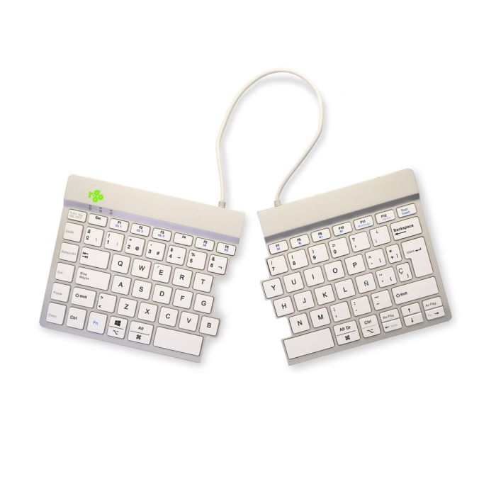 clavier et souris R-Go RGOSBESWLWH Blanc Espagnol QWERTY 2