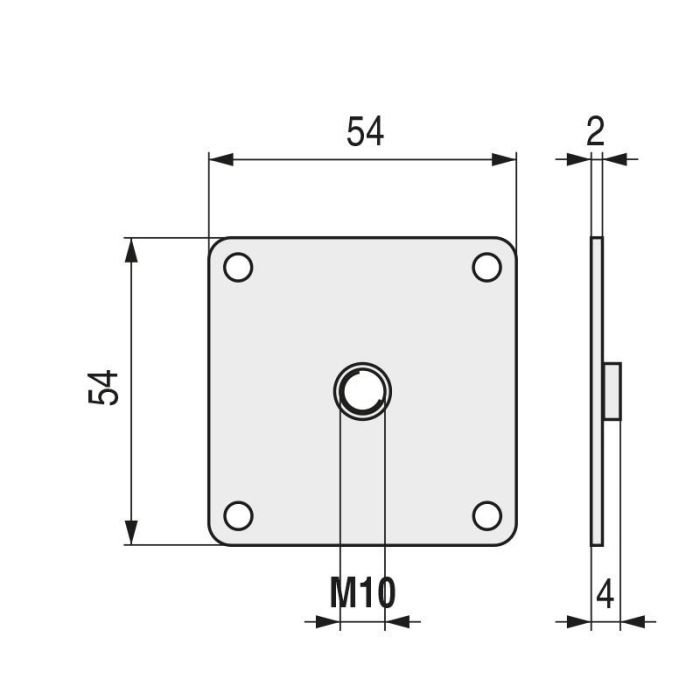 Data Placa Cuadrada 54-54. Elegir Métrica Y Acabado. Métrica M10 Acabado Bruto Q&Q 1 Data Placa Cuadrada 54-54. Elegir Métrica Y Acabado. Métrica M10 Acabado Bruto Q&Q 1