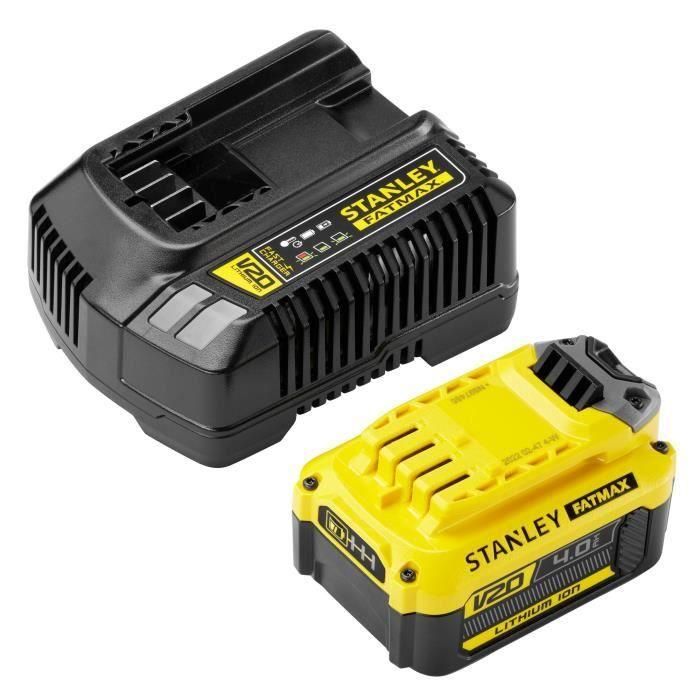 Chargeur 18V 4A - Stanley Fatmax - Compatible avec toutes les batteries de la Gamme V20 - SFMCB14-QW 1 Chargeur 18V 4A - Stanley Fatmax - Compatible avec toutes les batteries de la Gamme V20 - SFMCB14-QW 1