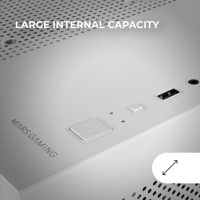 Boîtier ATX semi-tour Mars Gaming MC3TLITEW Blanc 6 Boîtier ATX semi-tour Mars Gaming MC3TLITEW Blanc 6