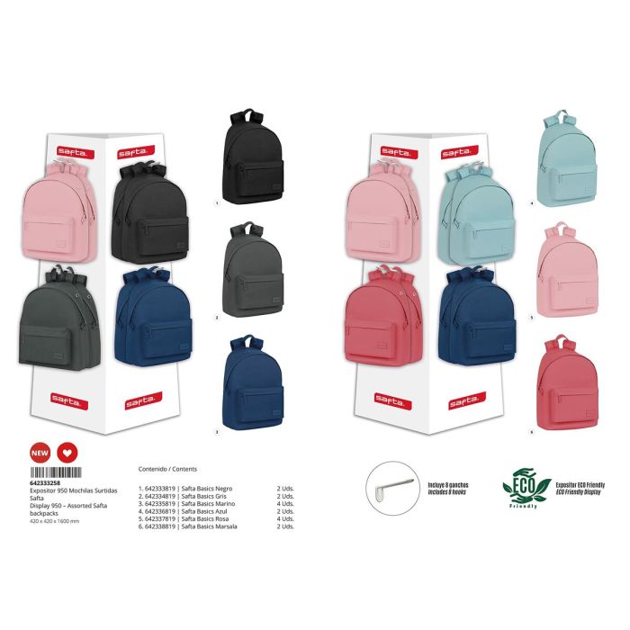 Sac à dos serré par des ficelles Safta Noir 42 x 160 x 42 cm 2